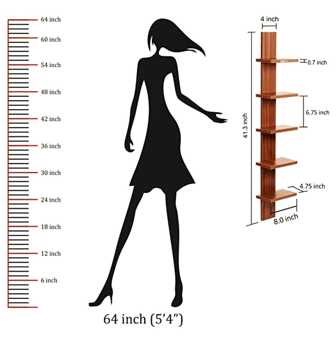 Wallnature 5-Tiers Shelf LOG-7069