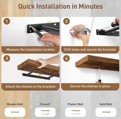 REAL Solid Wood Shelf, LOG-7009