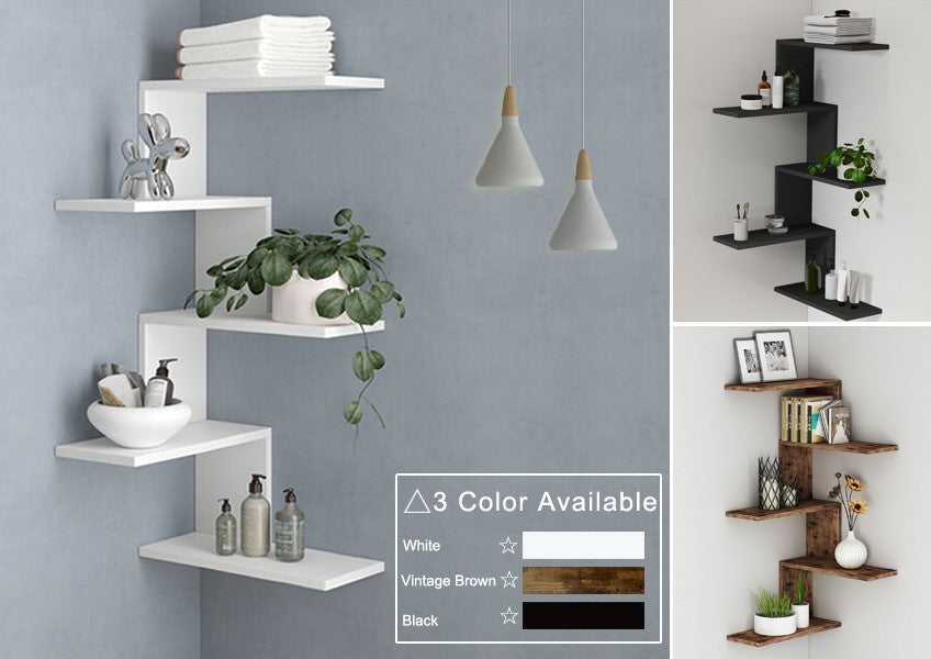 Zigzag Corner Shelf LOG-7016