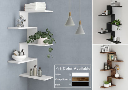 Zigzag Corner Shelf LOG-7016