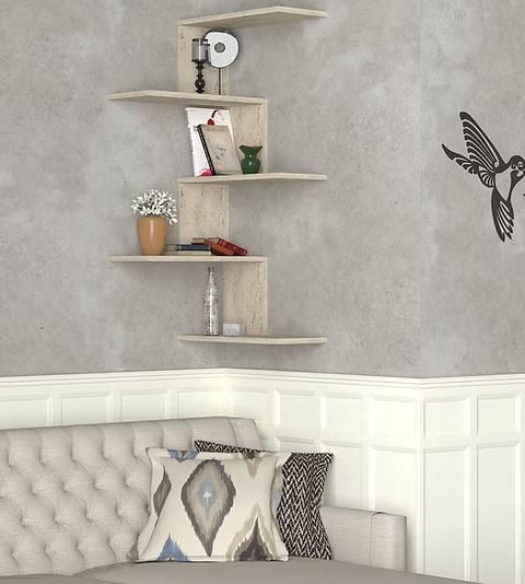Zigzag Corner Shelf LOG-7016