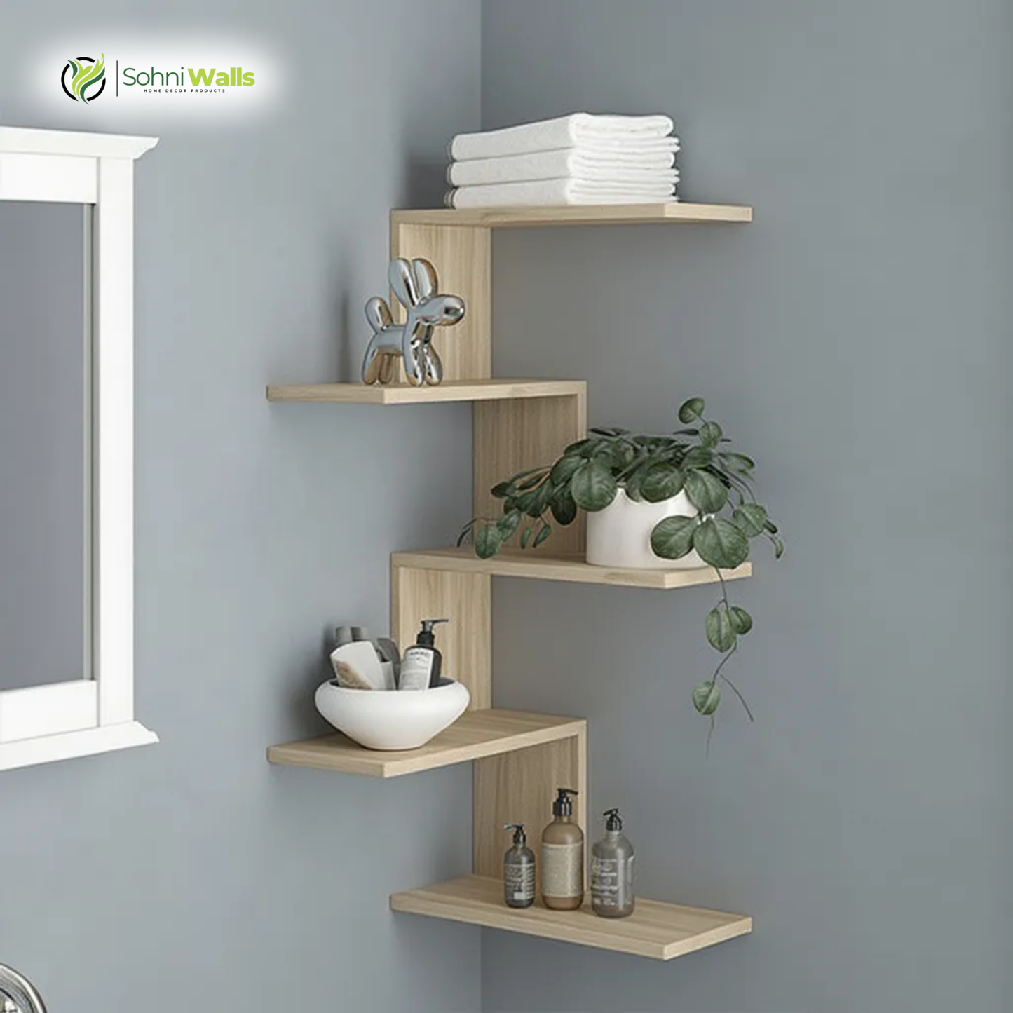 Zig Zag Corner Shelve - P-7016