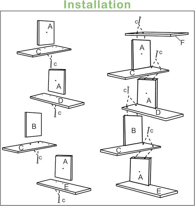 Zig Zag Corner Shelve - P-7016