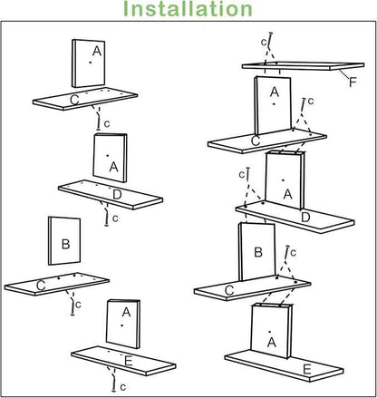 Zig Zag Corner Shelve - P-7016