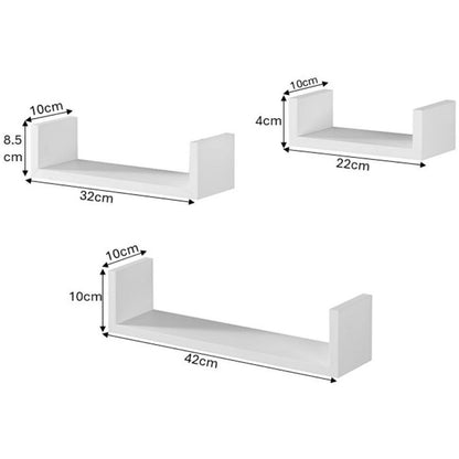 U-Shape Shelfs, Set of 3 - LOG-7030