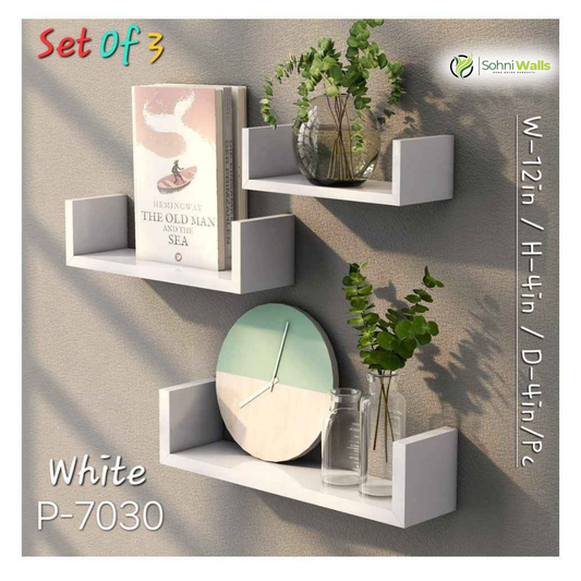 Set of 3, U-Sh Shelf, P-7030