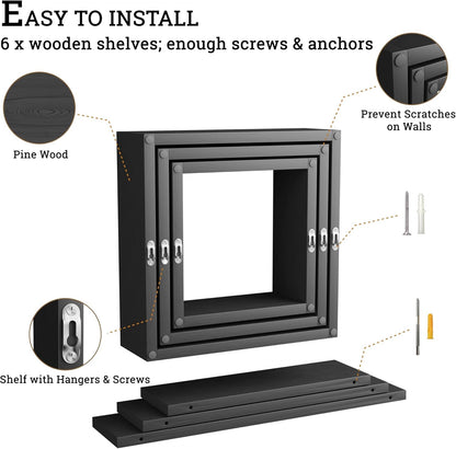 Set of 3, Wall Shelf - LOG-7042