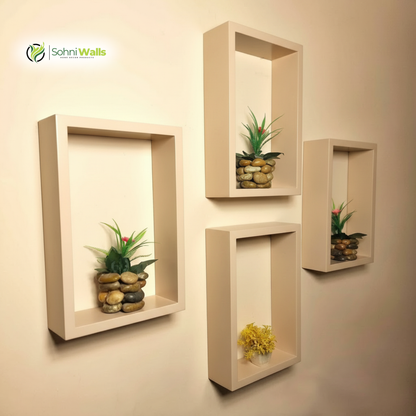 Set Of 4, SQ-Wall Shelve, P-7070