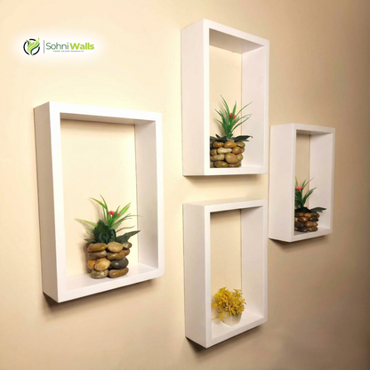 Set Of 4, SQ-Wall Shelve, P-7070