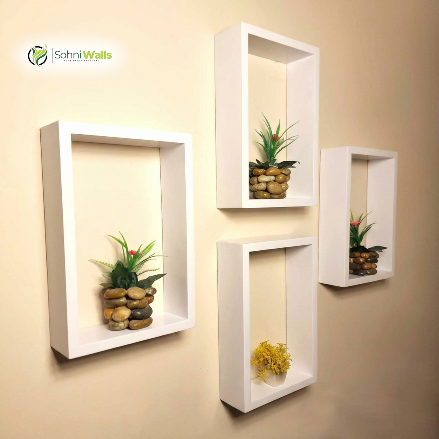Set of 4, SQ Shelf LOG-7070