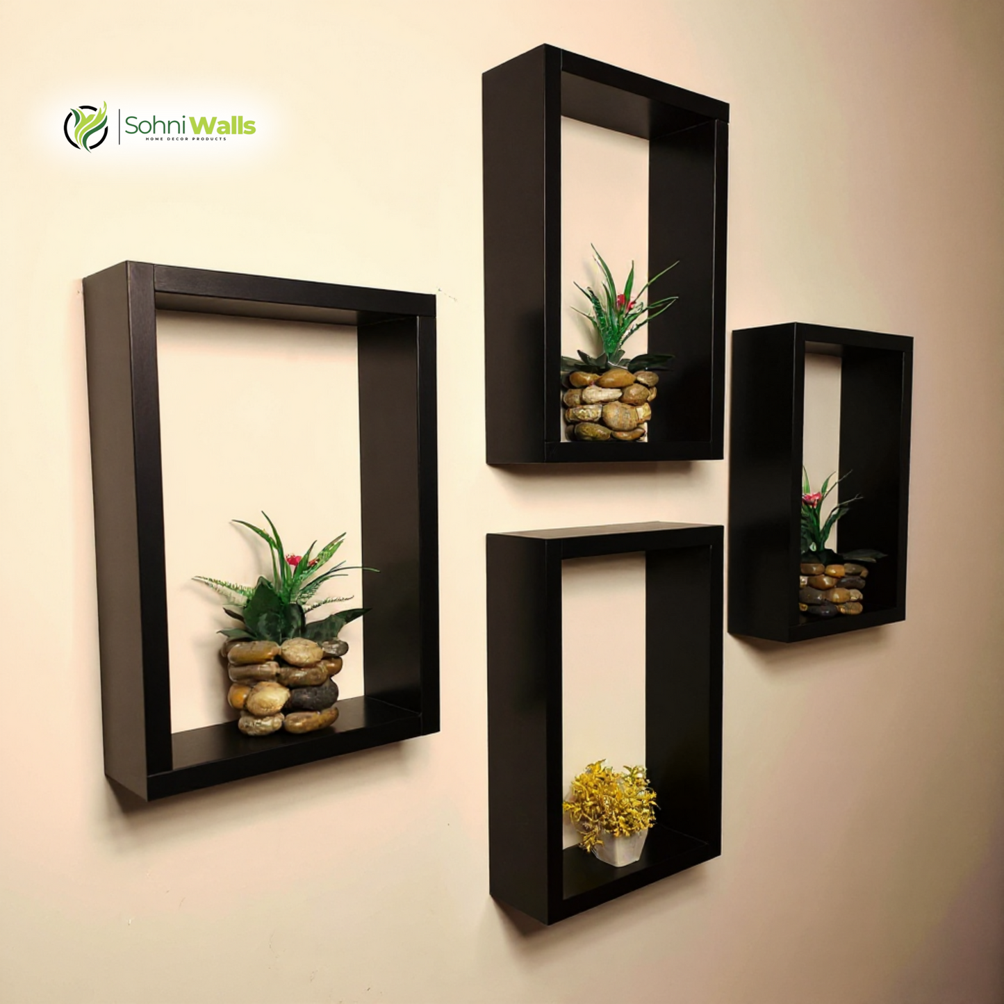 Set Of 4, SQ-Wall Shelve, P-7070