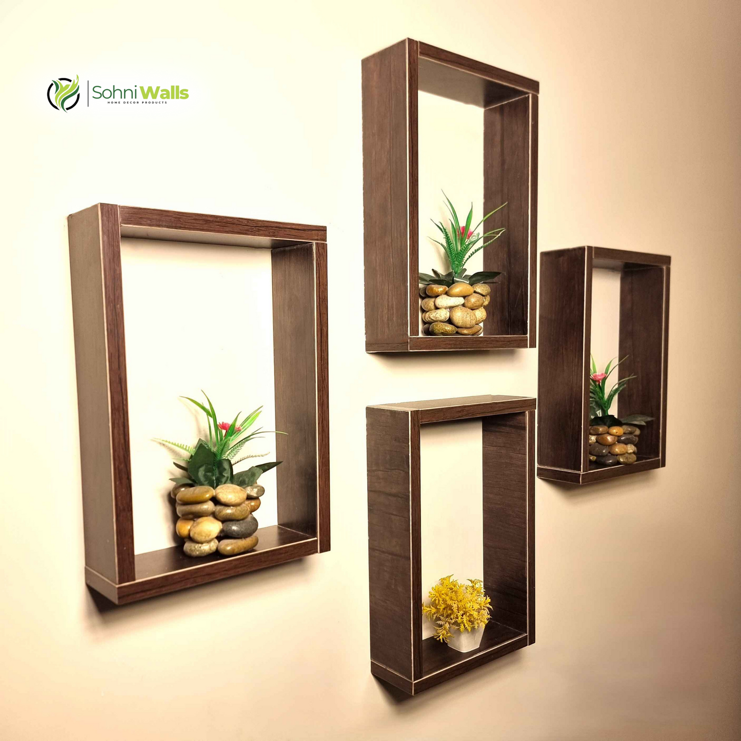 Set Of 4, SQ-Wall Shelve, P-7070