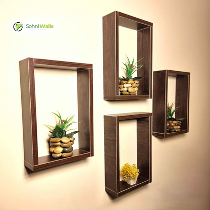 Set Of 4, SQ-Wall Shelve, P-7070