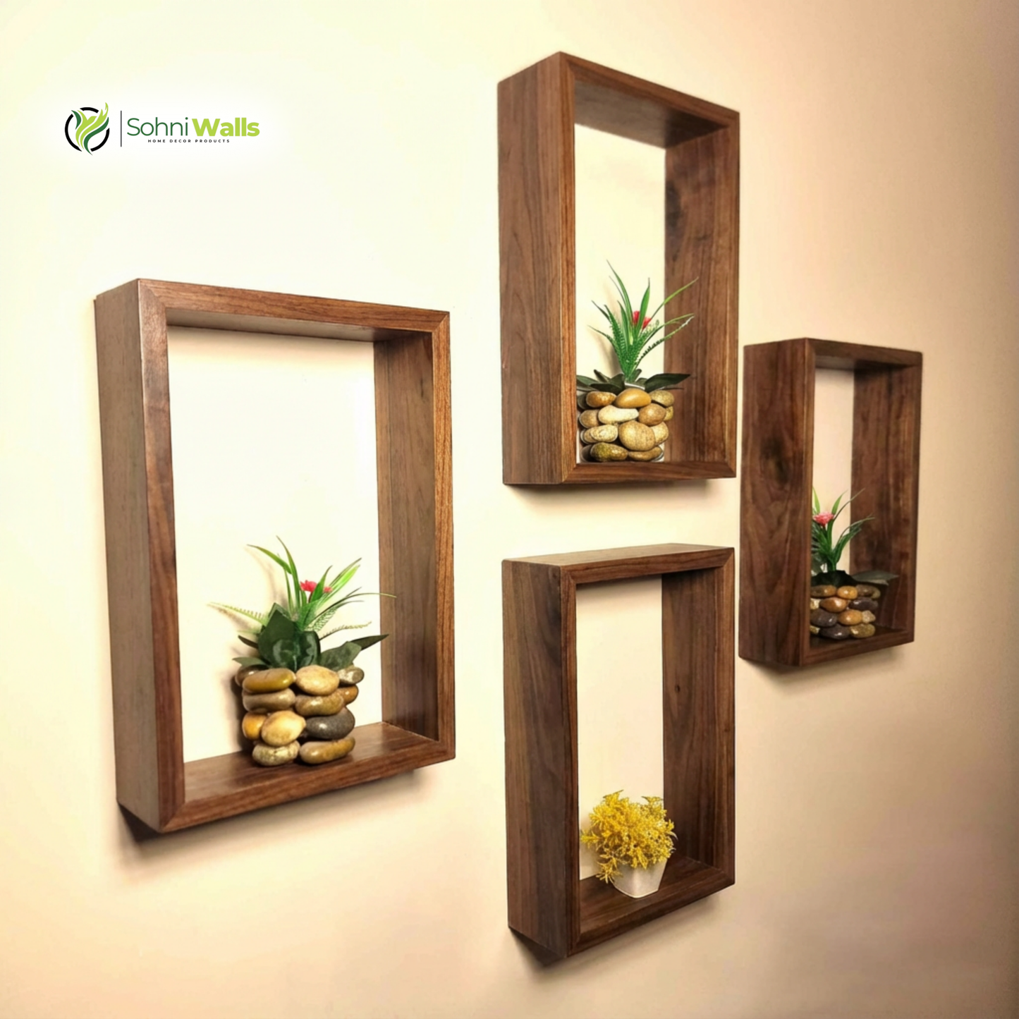 Set Of 4, SQ-Wall Shelve, P-7070