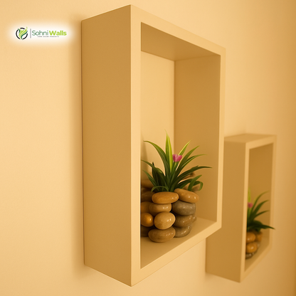 Set of 2, SQ-Wall Shelve, P-7071