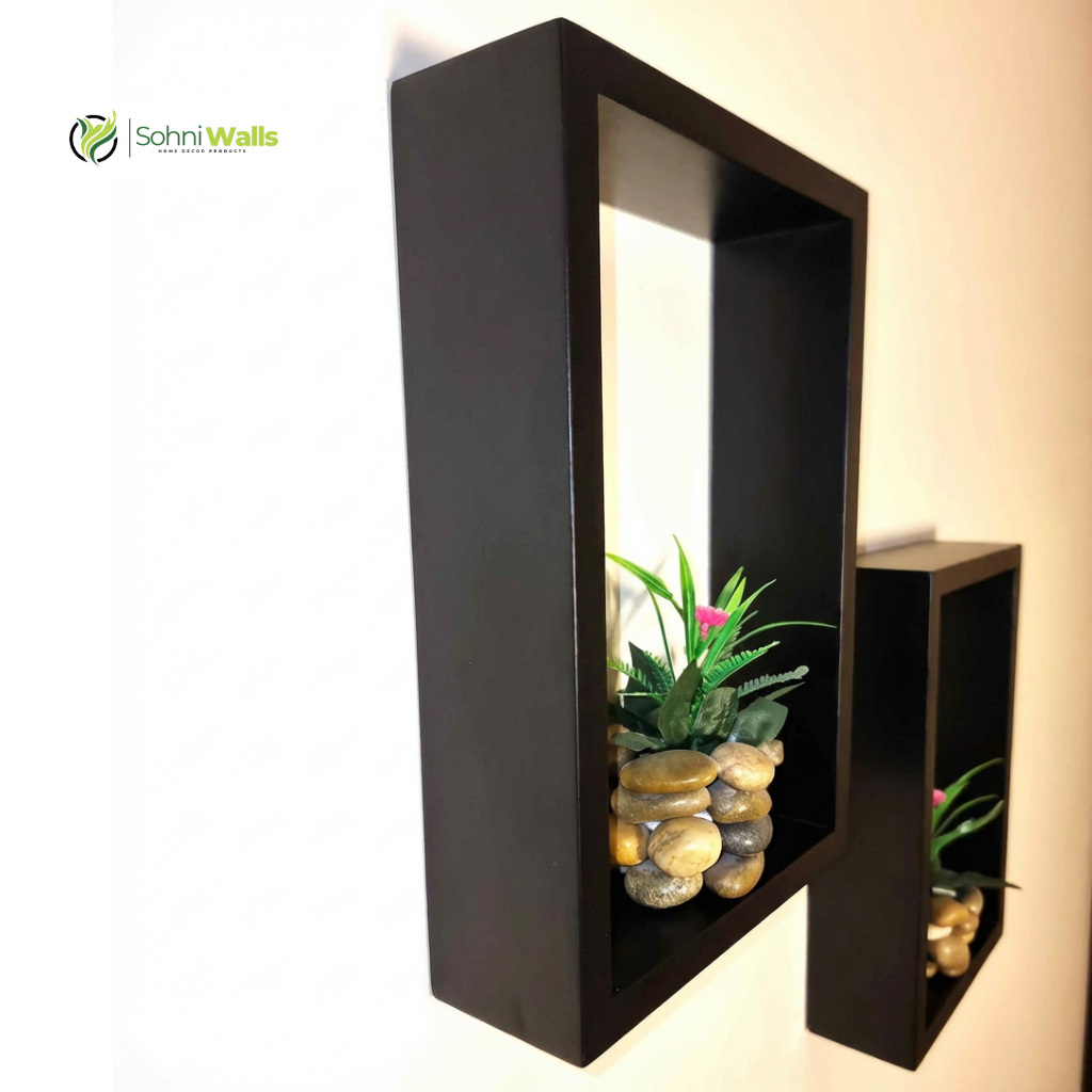 Set of 2, SQ-Wall Shelve, P-7071