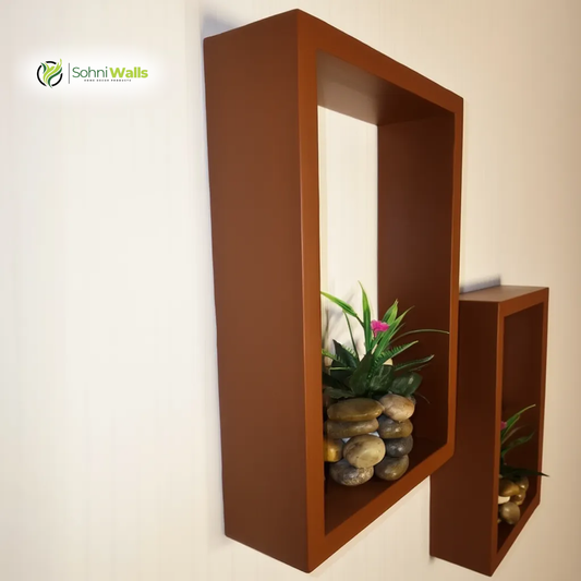 Set of 2, SQ-Wall Shelve, P-7071