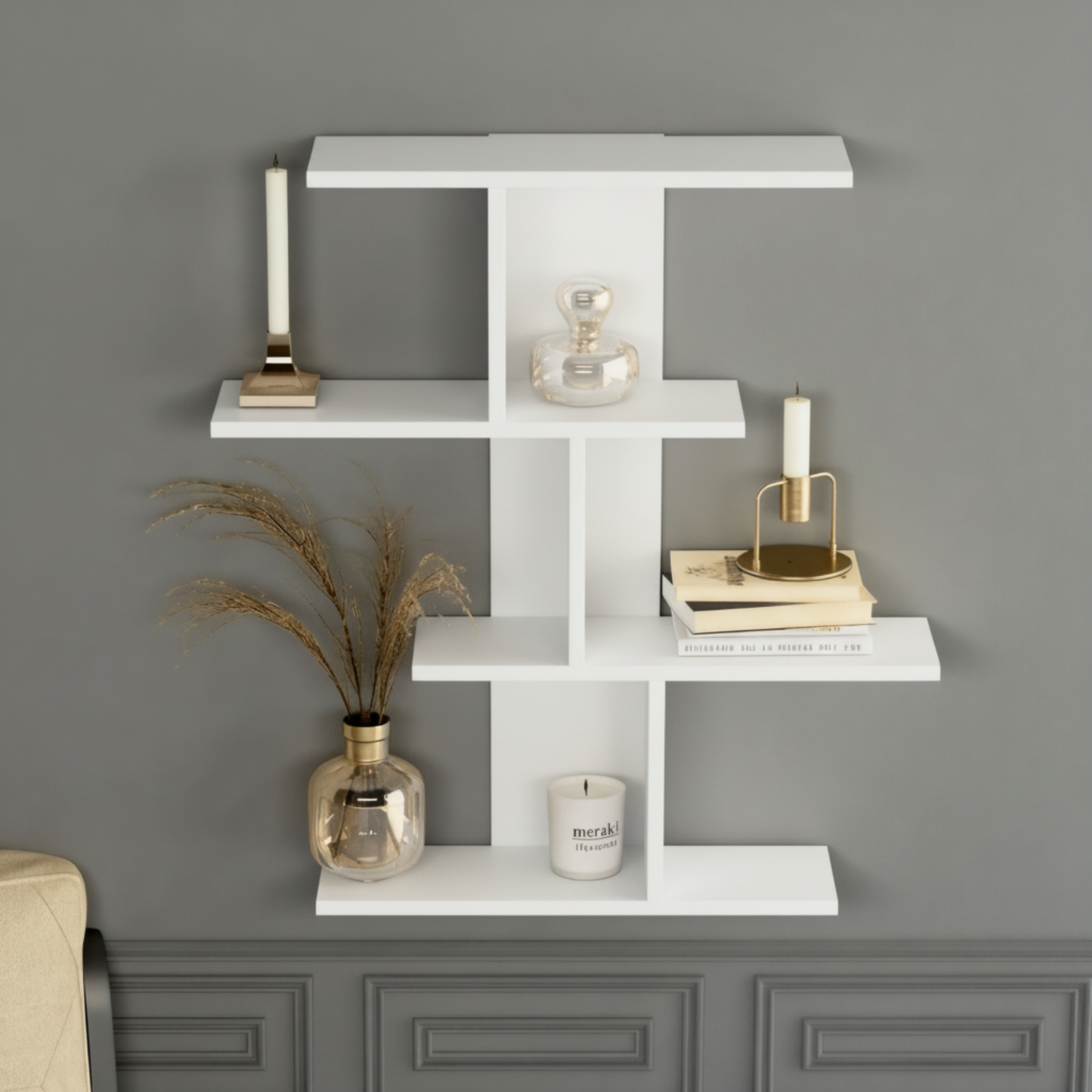 CorduRoy Wall Shelf, LOG-7092
