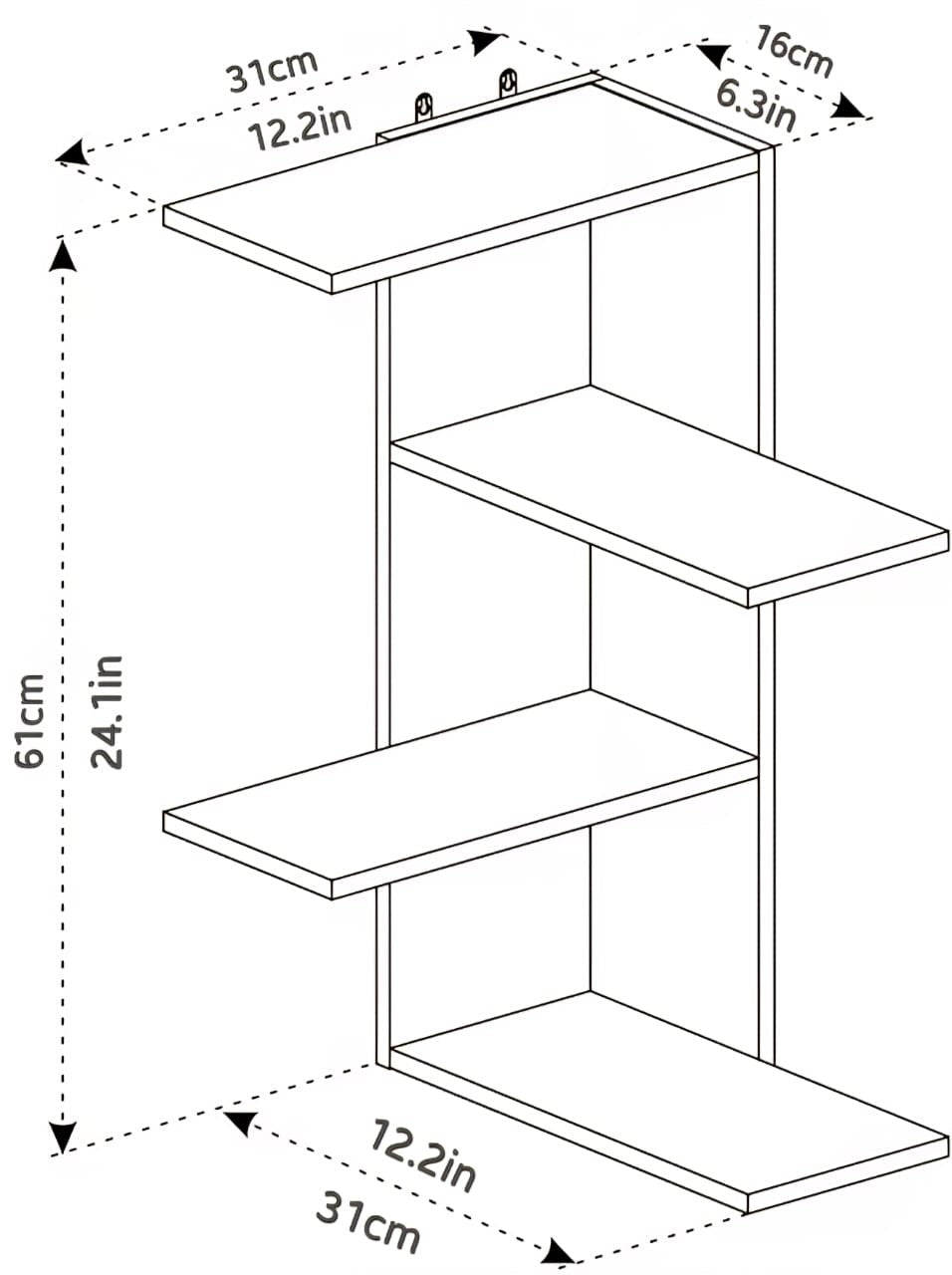 Ebern Corner Shelf LOG-7110