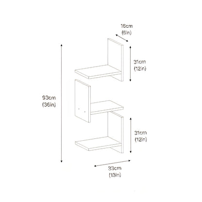 Wall shelf, Set of 3 - LOG-7129