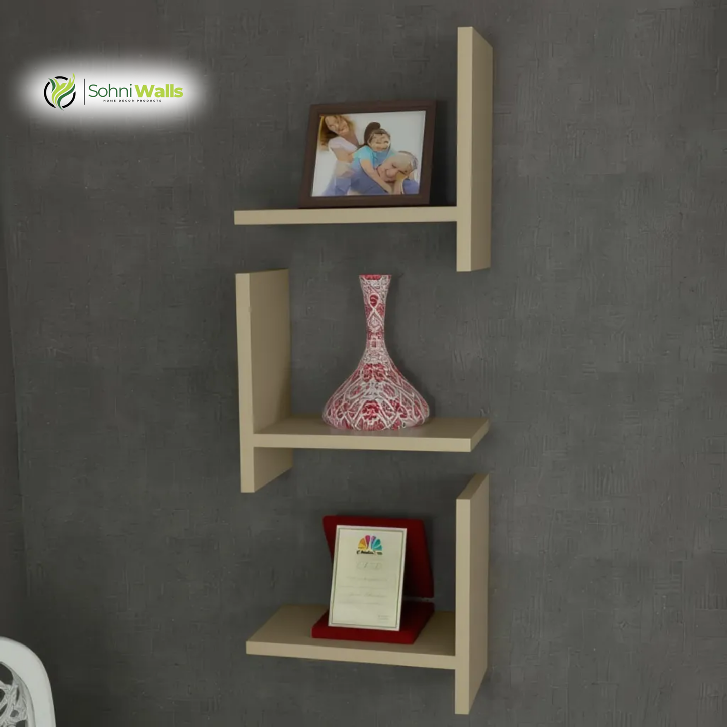 Wall shelf, Set of 3 - LOG-7129
