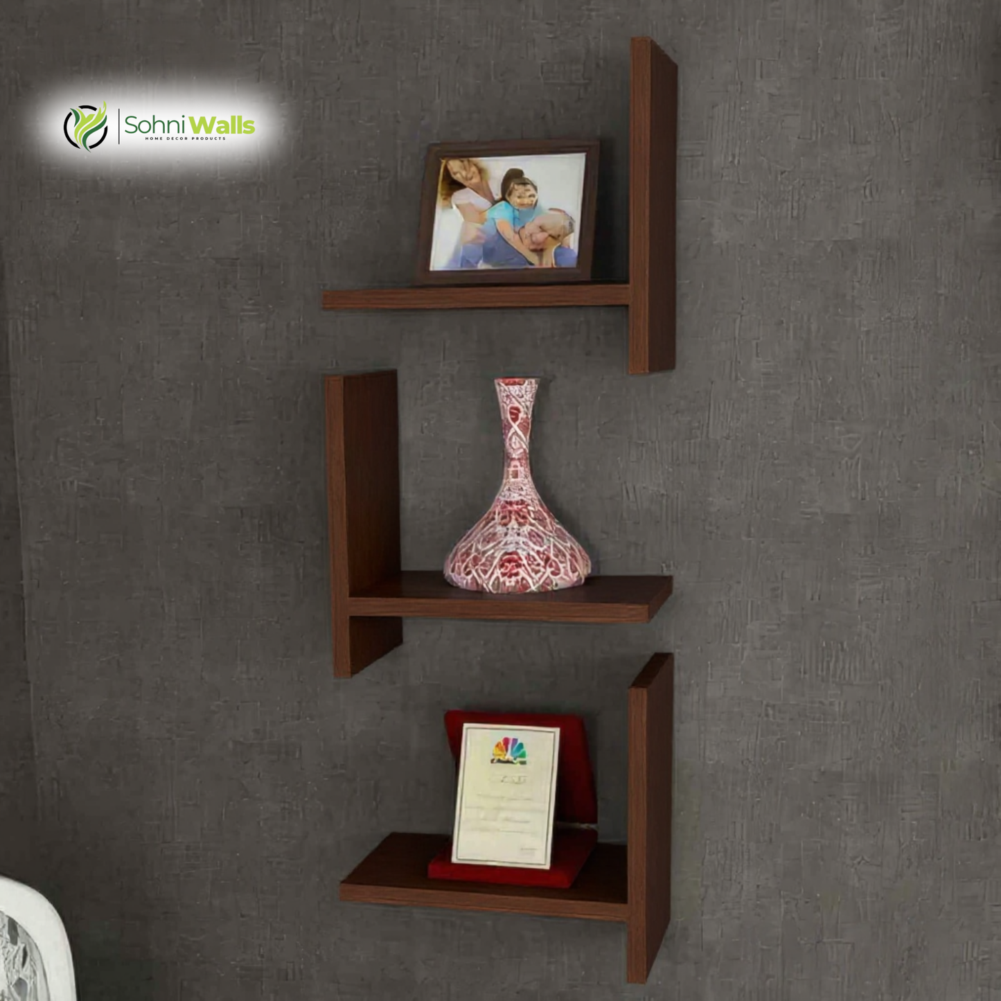 Wall shelf, Set of 3 - LOG-7129