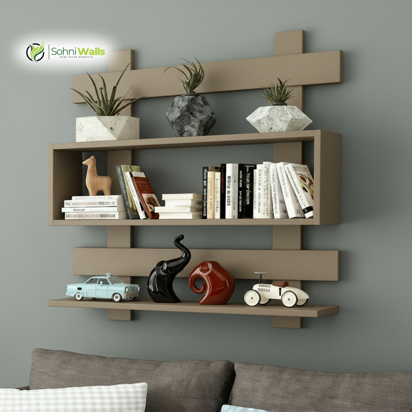 Modern Large Wall Shelf, P-7137