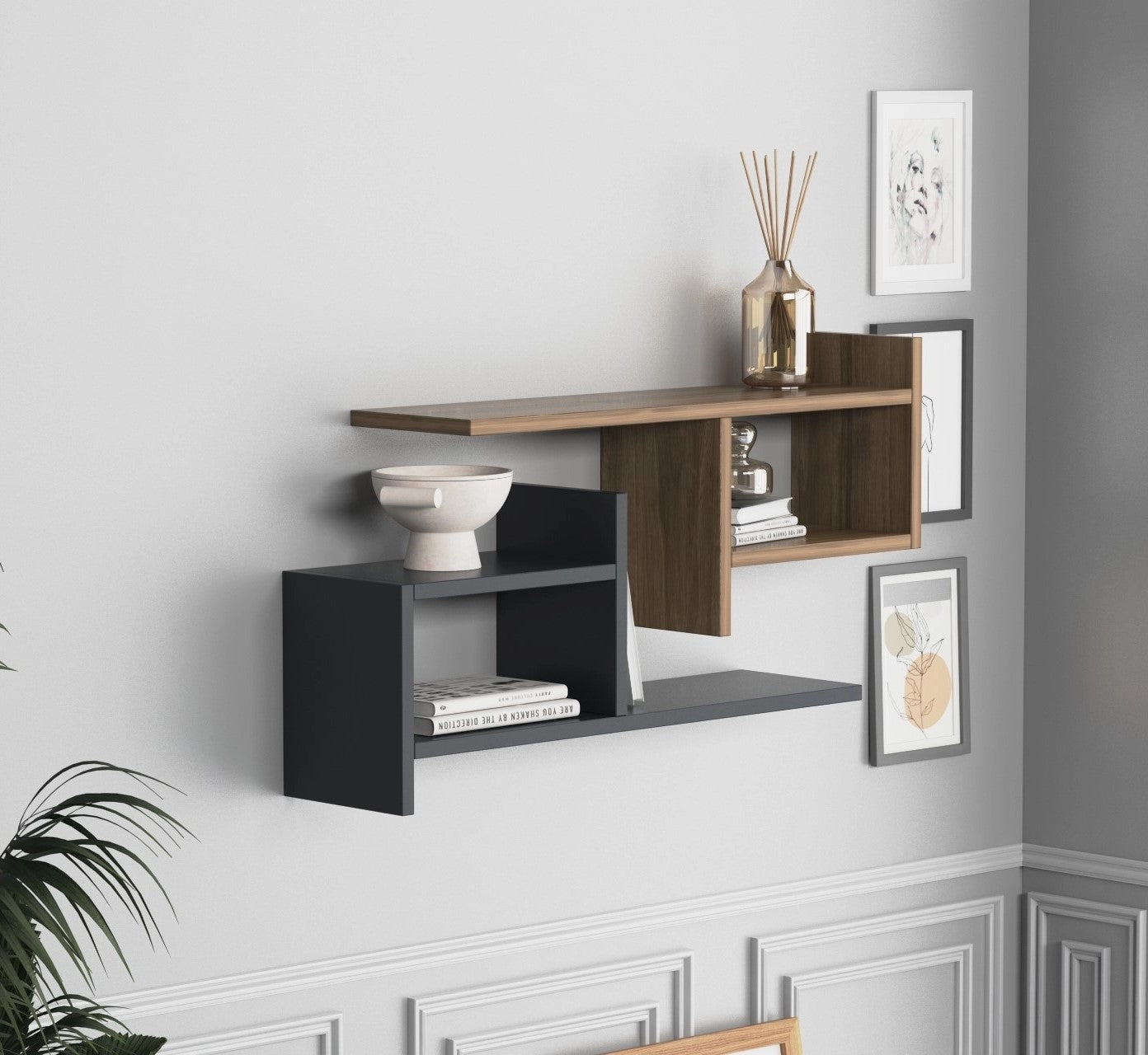 Set of 2, Robo Wall Shelfs - LOG-7141