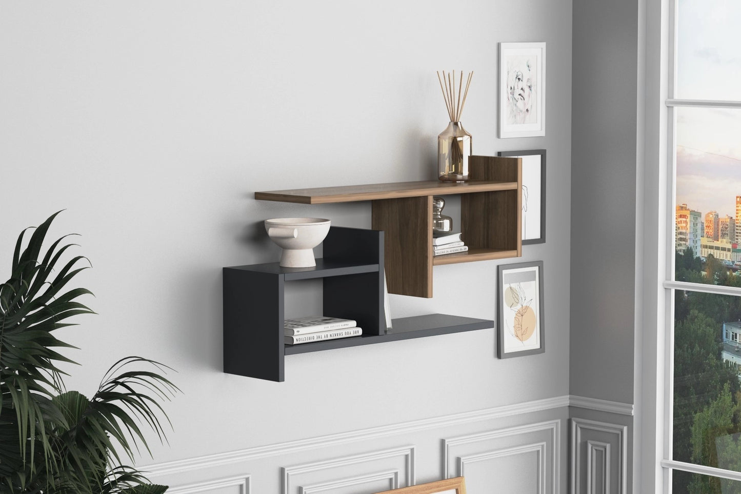 Set of 2, Robo Wall Shelfs - LOG-7141