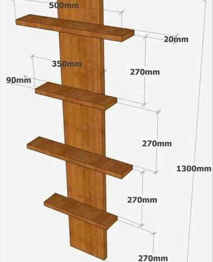 4-Tiers Wall Shelve, LOG-7266