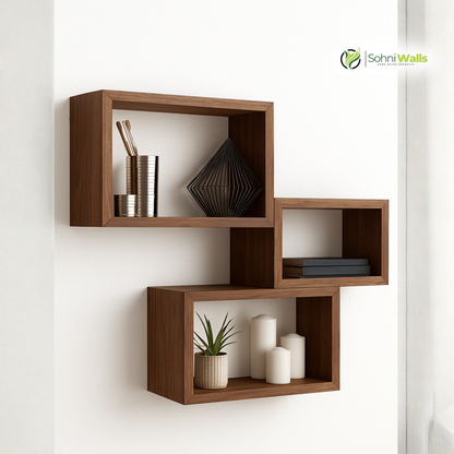 Set of 3, Wall Cubes Shelf, LOG-7282