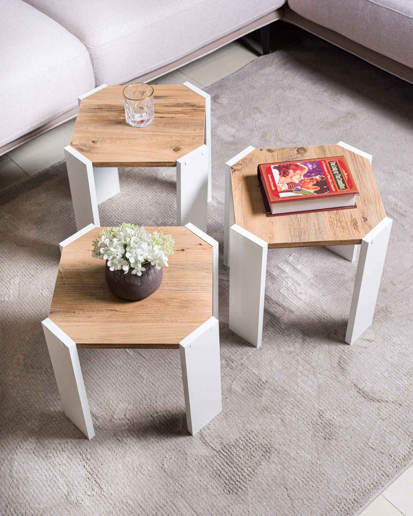 Set of 3, Coffee Tables - P-8090