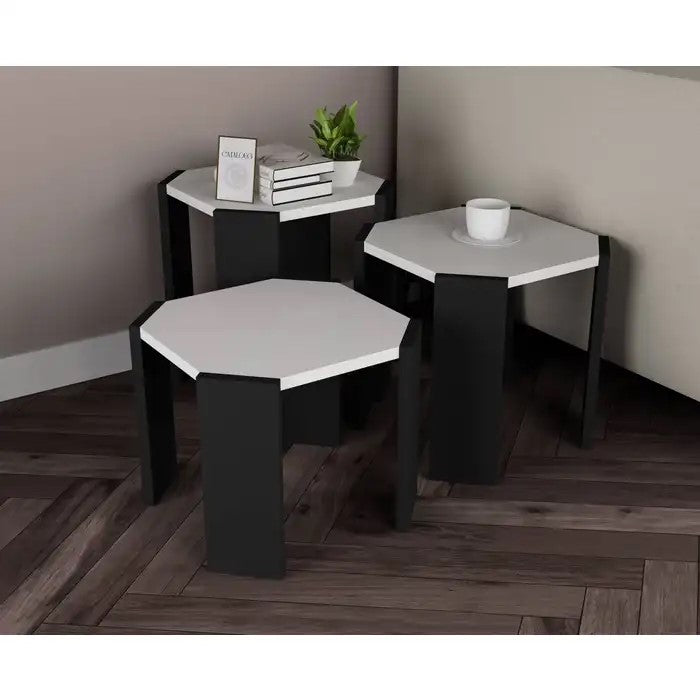 Set of 3 Coffee Tables LOG-8090