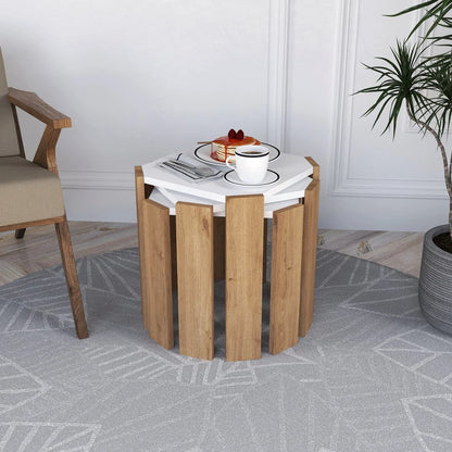 Set of 3 Coffee Tables LOG-8090