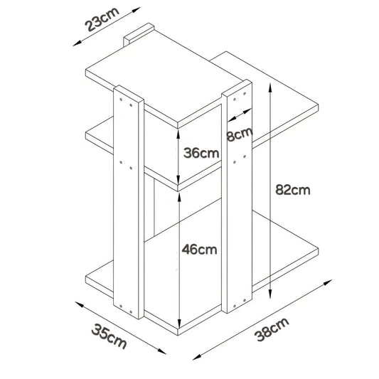 Modern Wall-Mounted Décor & Display Rack – Barlow Decor Rack LOG-8101