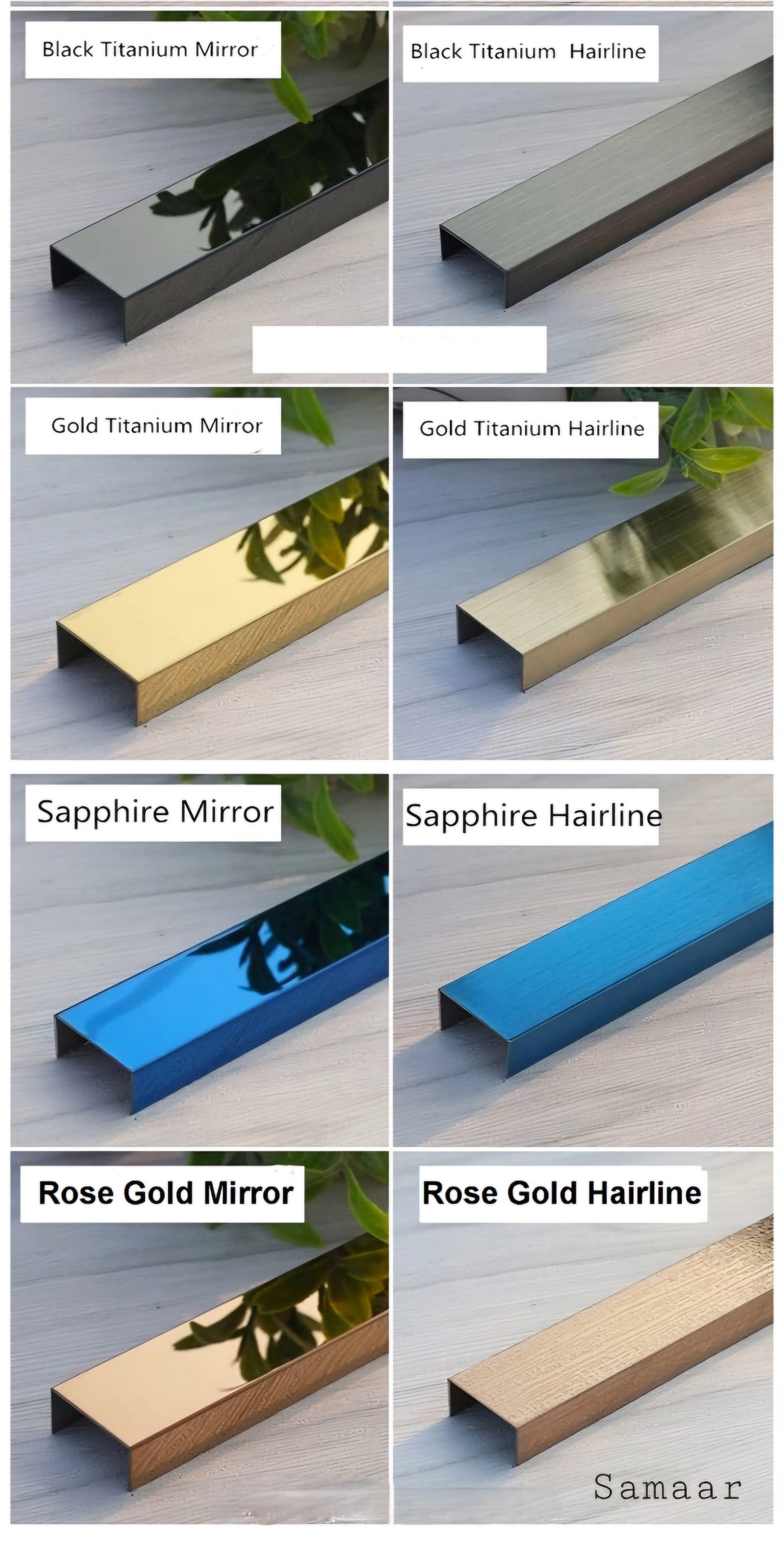 SS Gold Strips – U-Shape Channel