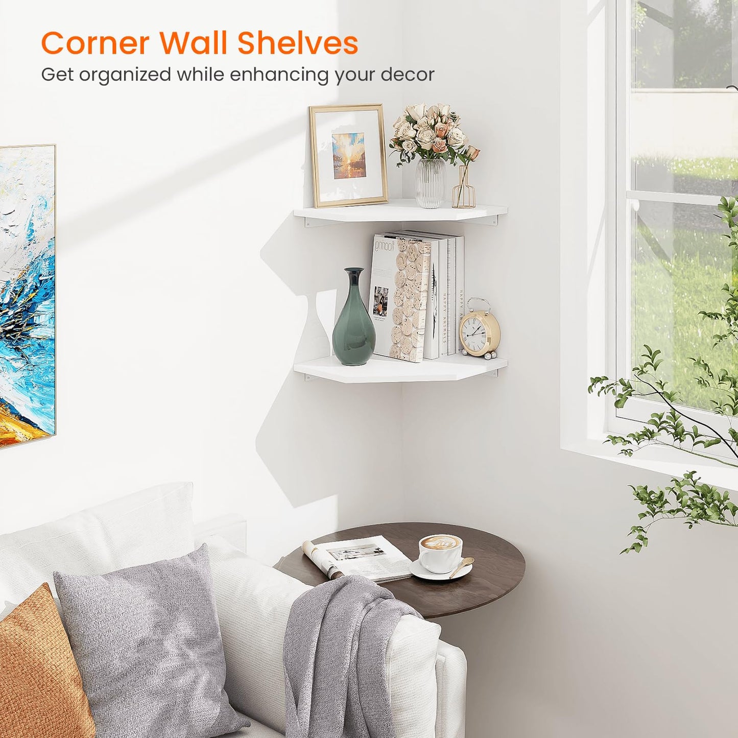 Set of 2, Corner shelf - LOG-7285