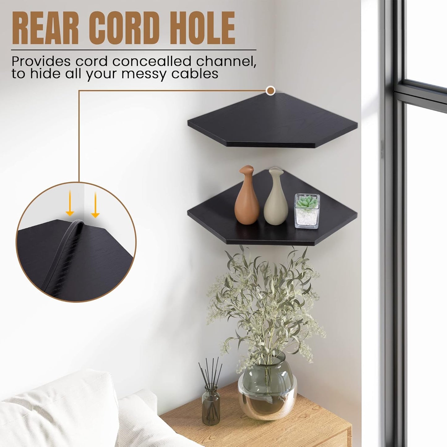 Set of 2, Corner shelf - LOG-7285