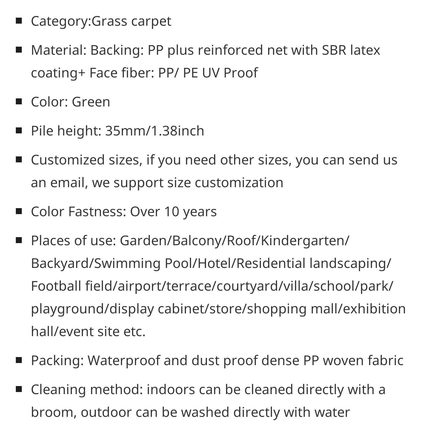 High-Quality Artificial Grass - 20mm